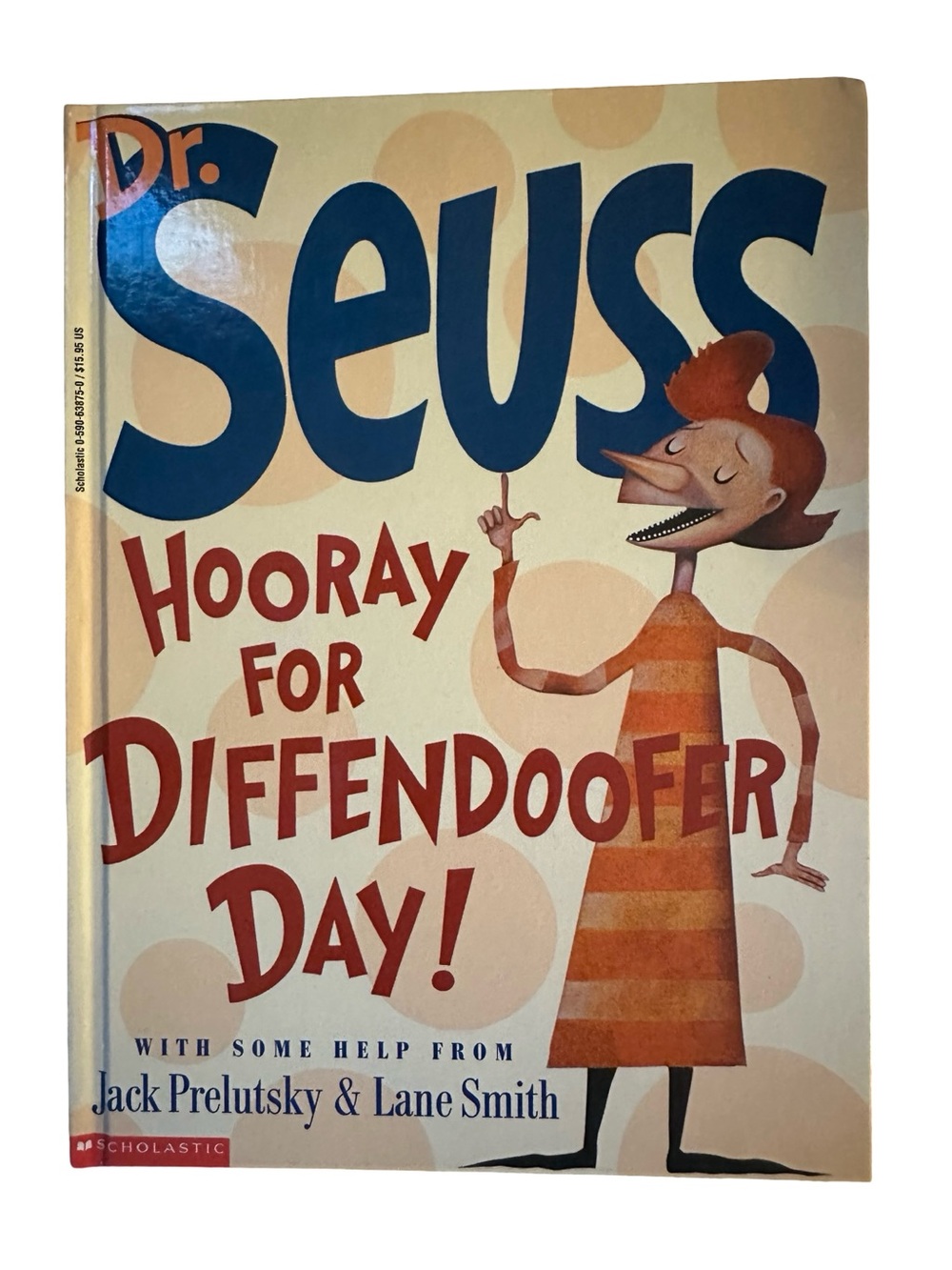 Dr. Seuss Cream & Blue Cover with Orange Character